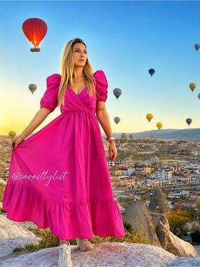 NEW ZARA VIBRANT PUFFER SLEEVES MAXI SUMMER DRESS S
🚨FINAL PRICE NO DISCOUNT